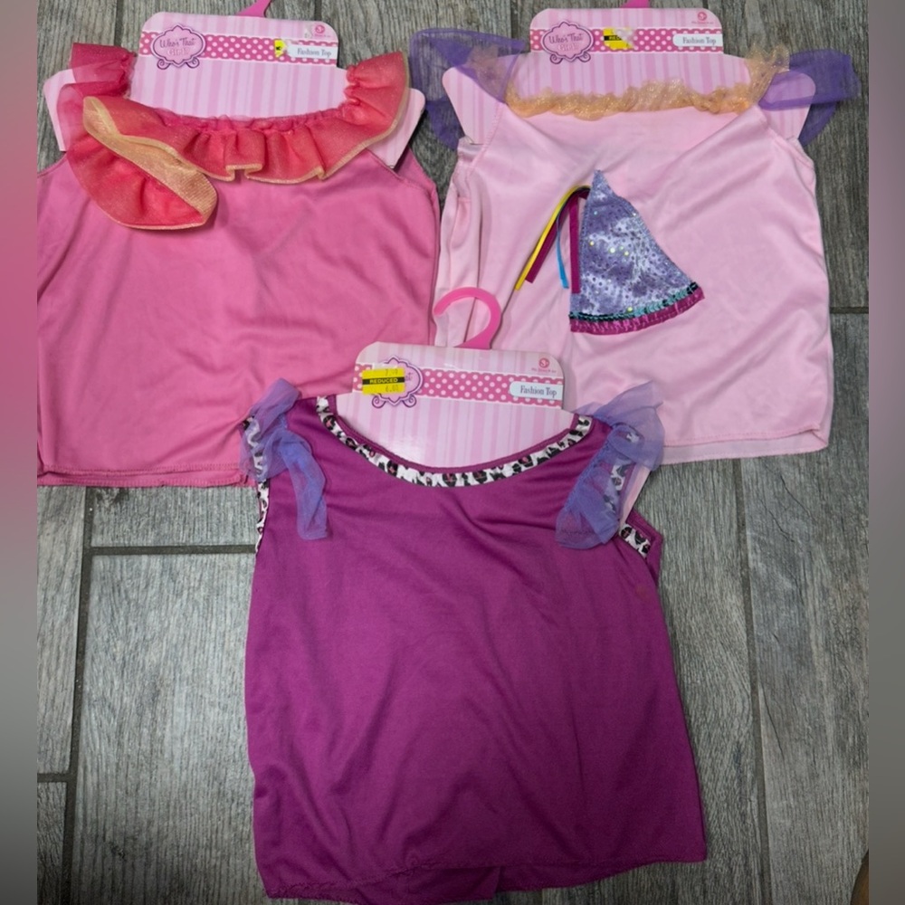 3 Creative Designs Who's That Girl Fashion Tops New With tags Size 3+ Fits Size